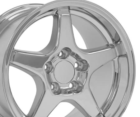 OE Replica Wheels CV01 - 17" Replica Wheel CV01 Fits Chevrolet Corvette - ZR1 Rim 17x11 Chrome Wheel CV01-17110-5475-50C