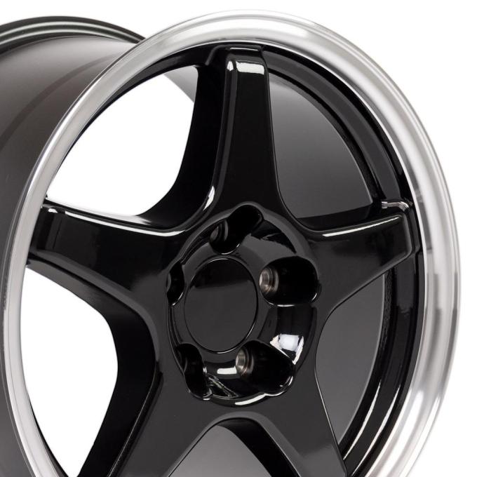 OE Replica Wheels CV01 - 17" Replica Wheel CV01 Fits Chevrolet Corvette - ZR1 Rim 17x9.5 Black Wheel CV01-17095-5475-56BM