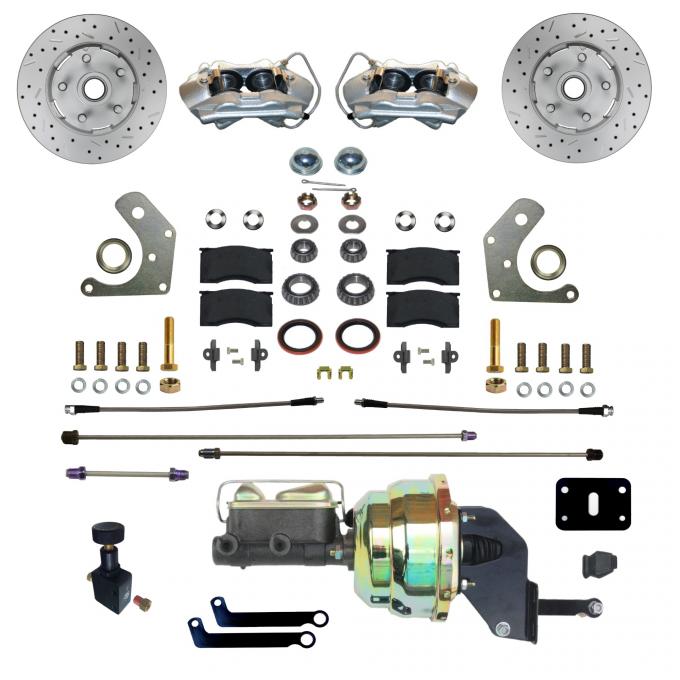 Leed Brakes Power Front Kit with Drilled Rotors and Zinc Plated Calipers FC2002-8405X