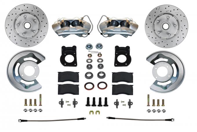 Leed Brakes Spindle Kit with Drilled Rotors and Zinc Plated Calipers FC0001SMX