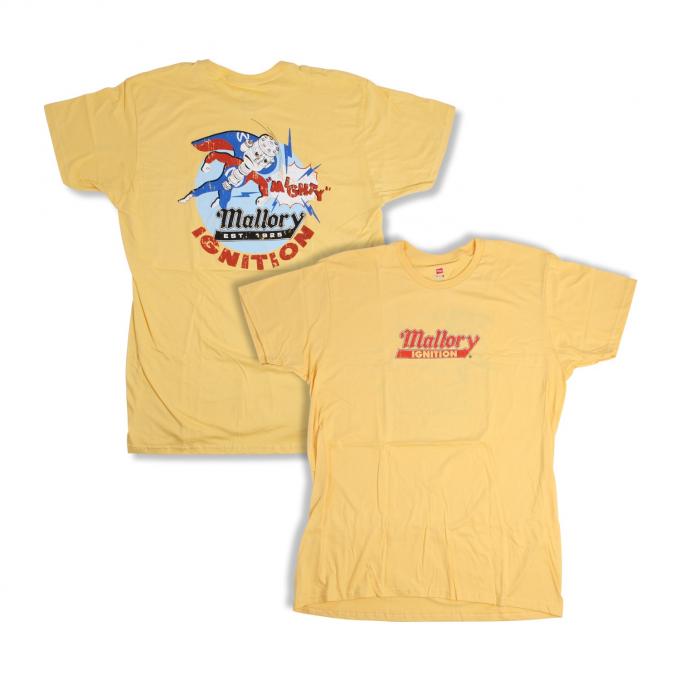 Mallory Cartoon Logo Youth Tee, Gold 10357-SMMAL