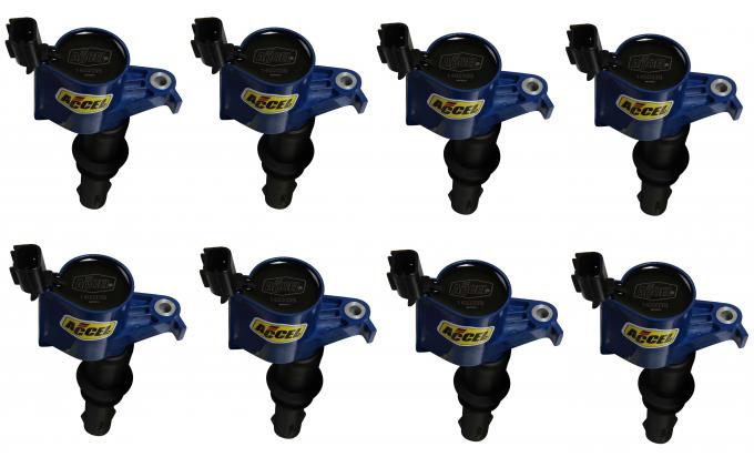 Accel Ignition Coil, SuperCoil, 2004-2008 Ford 4.6L/5.4L/6.8L 3-Valve Engines, Blue, 8-Pack 140033B-8