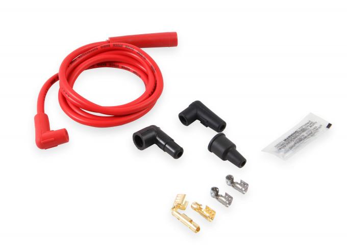 Accel Single Wire Replacement Kit, Staight and 90° Spark Plug Boots, Universal, Red 170500R