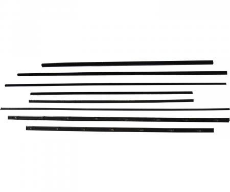 PUI 56 FORD 2 DR HTOP WINDOW 990915 | Belt Weatherstrip Kit - 8 Pieces - Doors & Quarter Windows - Ford 2-Door Hardtop