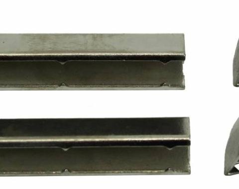 Chevy Sunvisor Trims, Stainless Steel, Interior, 1955-1957