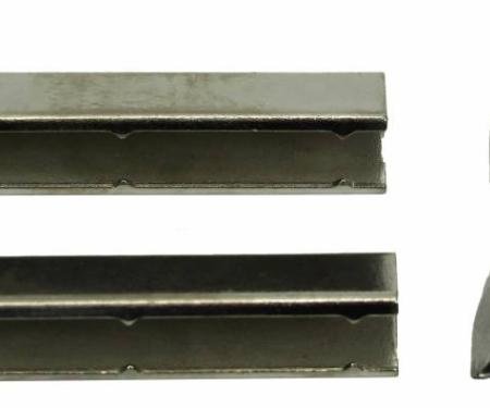 Chevy Sunvisor Trims, Stainless Steel, Interior, 1955-1957