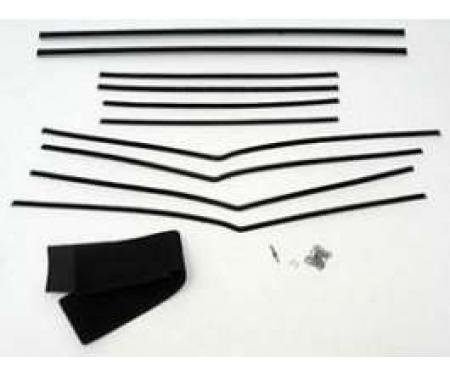 Chevy Side Glass Window Felt Kit, Bel Air 4-Door Hardtop, 1956-1957