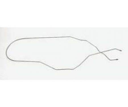 Chevy Brake Line, Long, Front To Rear, With Single Exhaust,1956-1957