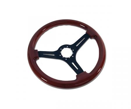 Corvette Steering Wheel, Mahogany & Black 3 Spoke, 1968-1982