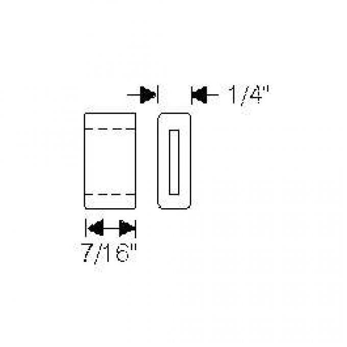 Chevy Window Stop Rubber Bumper, Rear Quarter Window, Lower, 1949-1953