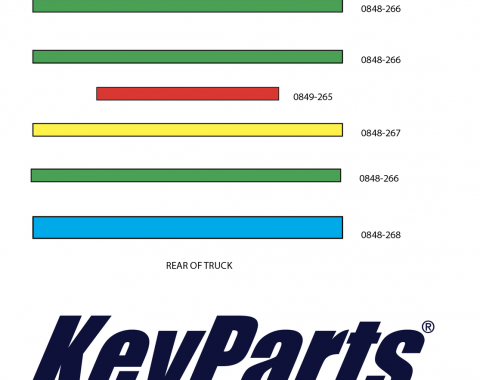 Key Parts '63-'72 Wood Bed, Fleetside Cross Sill 0848-266