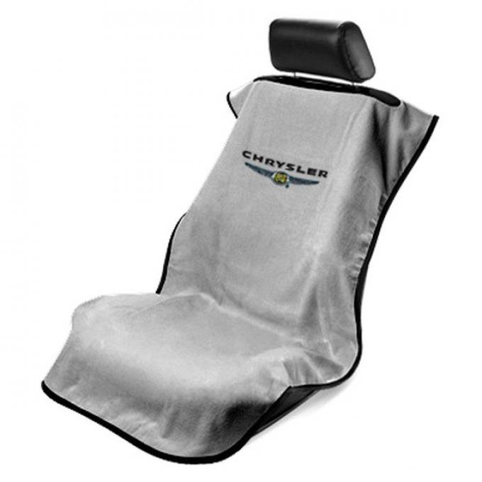 Seat Armour Chrysler Seat Towel, Grey with Script SA100CHRG