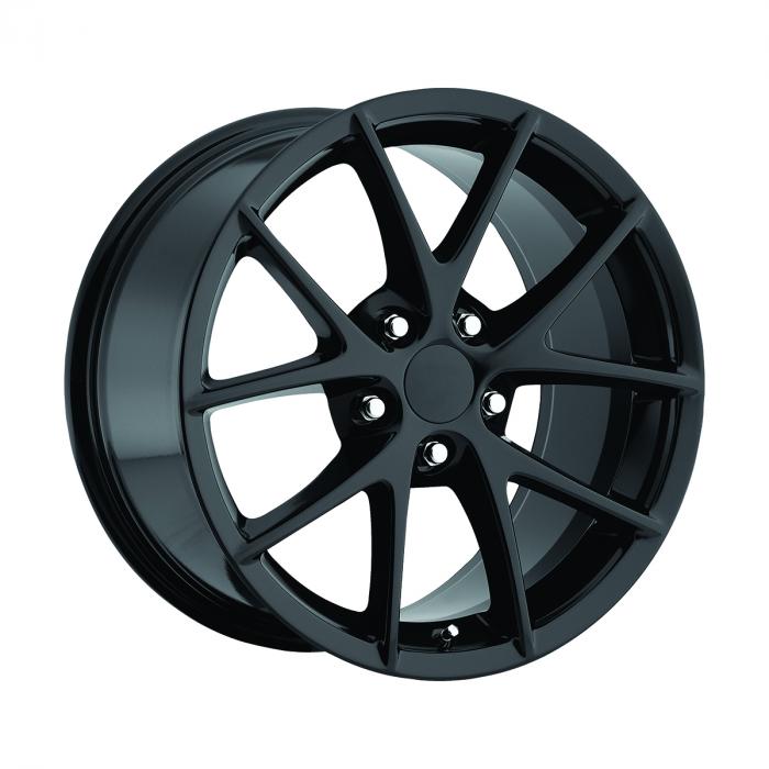 Corvette C6 Z06 Spyder Wheel Set, Black, 18" x 9.5"/19" x ...