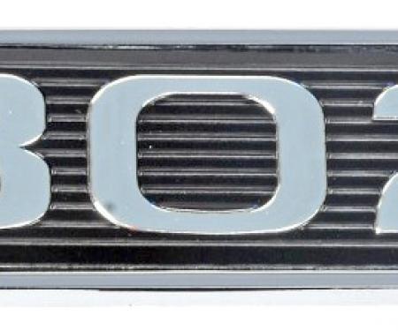 Daniel Carpenter 5.0 Liter 5.0L 302 Mustang Black & Chrome Plated Hood Scoop 3D Embossed Emblem D0ZZ-16637-302