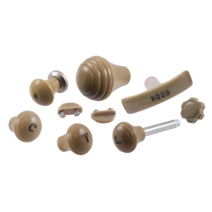 Dennis Carpenter Dash Knob Set - Grayish Tan - 1947-48 Ford Car   6A-9270