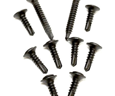 Camaro Door Jam Sill Plate Screws Set, Black, 1982-1992