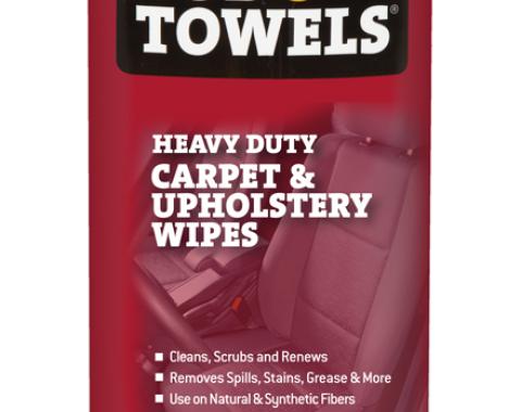 Tub O' Towels Automotive Carpet & Upholstery Wipes, 40-Count