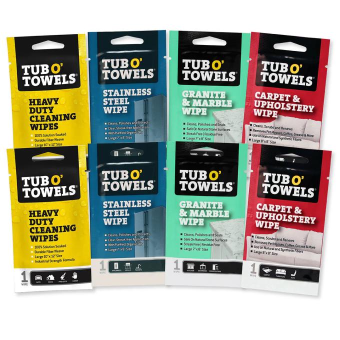 Tub O' Towels Stainless Steel Wipes, Single Pack