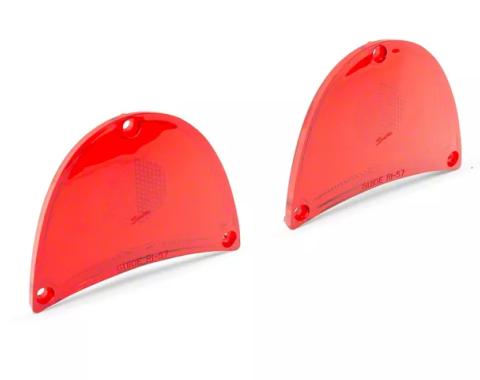 Chevy Taillight Lenses, Red, 1957