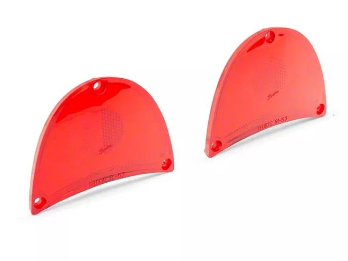 Chevy Taillight Lenses, Red, 1957