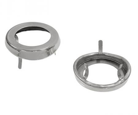 Corvette Window Crank Bezels, Stainless Steel, 1965-1967