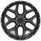 Milled Edge Black Deep Dish Rims fit Chevy Silverado 22x9.5