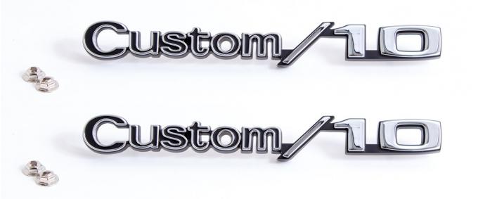 AMD Front Fender Emblems, "Custom 10", LH/RH Pair 999-4069-21