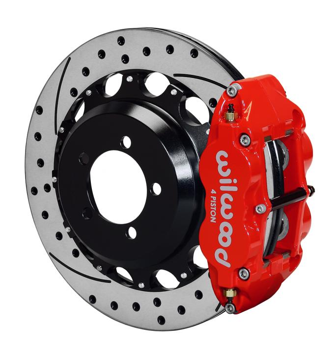 Wilwood Brakes Forged Narrow Superlite 4R Big Brake Rear Brake Kit For OE Parking Brake 140-12878-DR