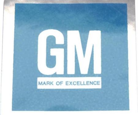 Full Size Chevy Door Decal, GM Mark Of Excellence, 1967Late-1973