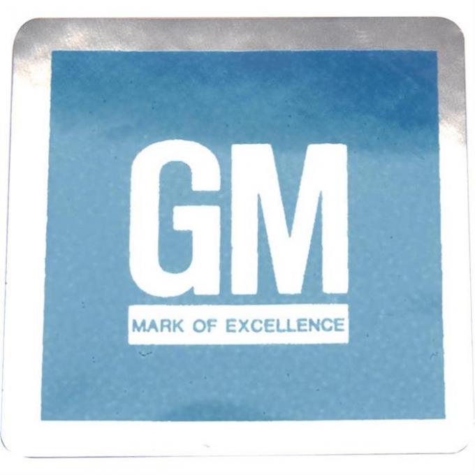 Full Size Chevy Door Decal, GM Mark Of Excellence, 1967Late-1973