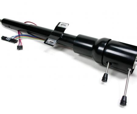 ididit 1970-74 Cuda/Challenger Tilt Floor Shift Steering Column with Ignition - Black Powder Coated 1620820051