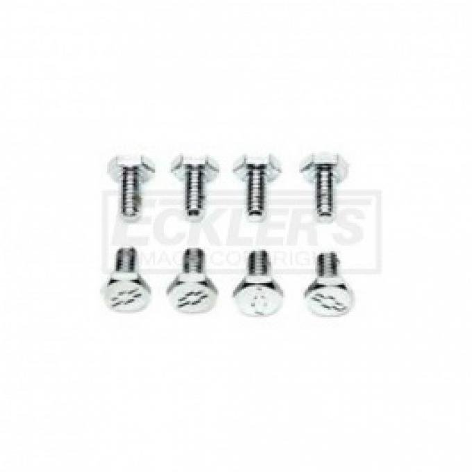 Nova And Chevy II Bowtie Valve Cover Bolts, Small Block, Chrome, For Cars With Steel Valve Covers, 1962-1979