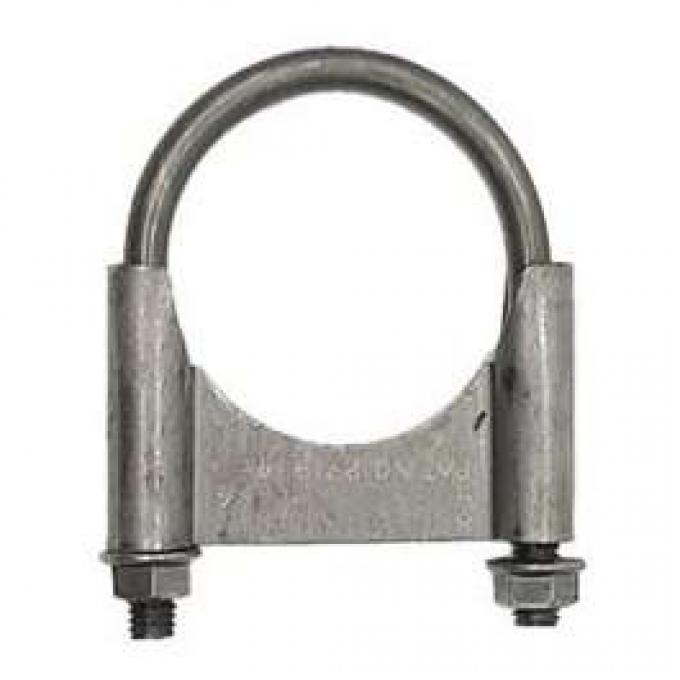 Nova Exhaust Muffler Clamp, Guillotine Style, Steel, 2-1/4, 1967-1969