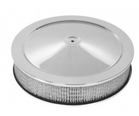 Nova & Chevy II Air Cleaner, Round Chrome, 14 X 3