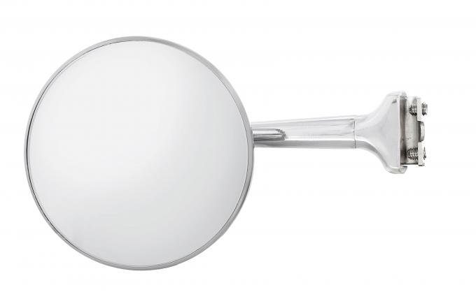 United Pacific 4" Stainless Steel Peep Mirror w/Chrome Straight Arm And Convex Mirror Glass A4008-CVX