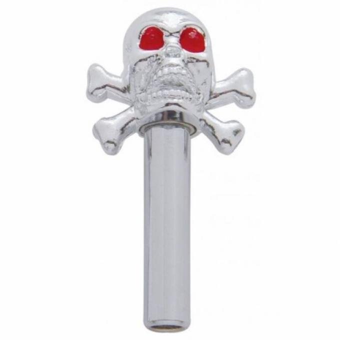 United Pacific Chrome Skull Door Lock Knobs (2Pc/Set) 70029