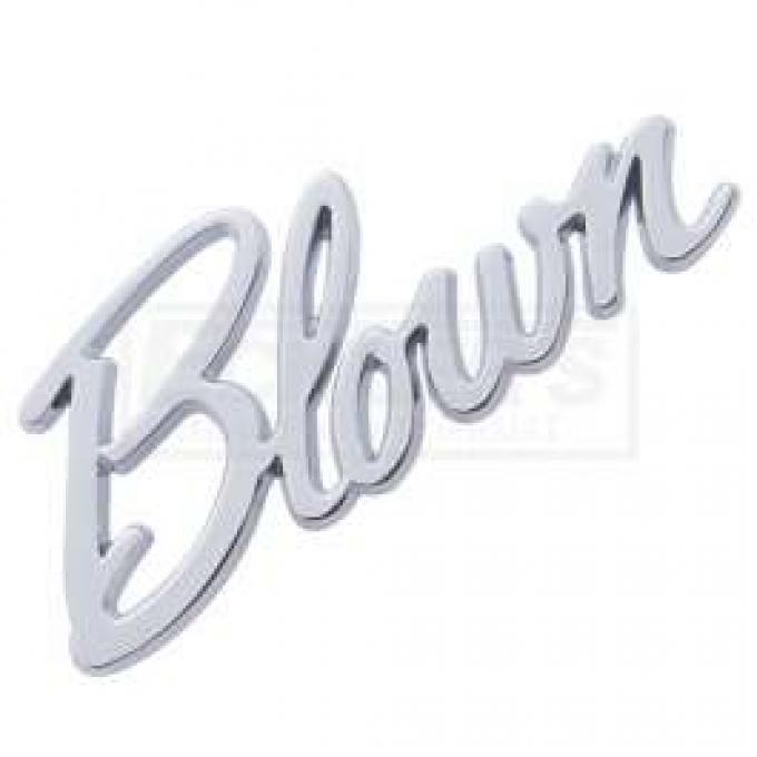 Full Size Chevy Blown Script Emblem, Chrome, 1958-1984