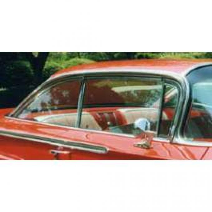 Full Size Chevy Side Glass Set, Tinted, Date Coded, Convertible, 1958