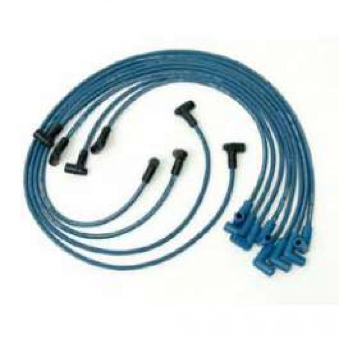 Full Size Chevy HEI Blue Spark Plug Wires, Moroso, 1958-1972