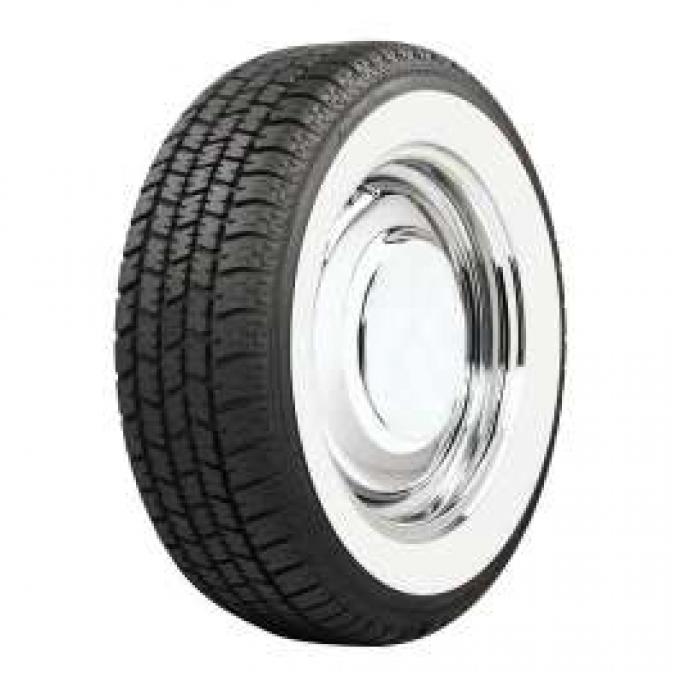 Full Size Chevy Radial Tire, P215/75R14, With 2-1/2 Whitewall, American Classic, 1958-1961