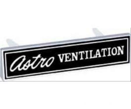 Chevy Dashboard Emblem, Astro Ventilation, 1969-1970