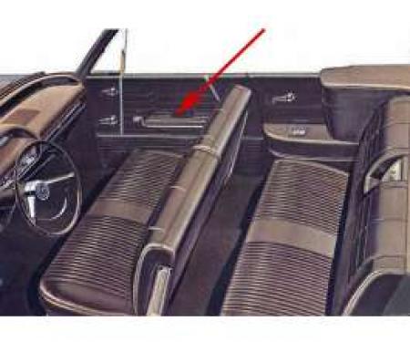 Full Size Chevy Armrest Pads, 2-Door Hardtop & Convertible, Impala, Black, 1962-1964