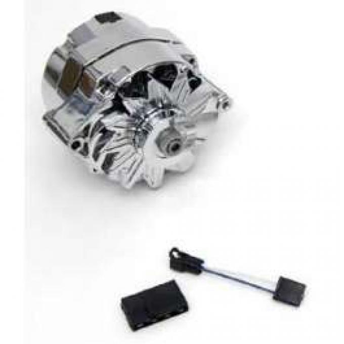 Full Size Chevy Alternator Conversion Kit, Chrome, 1963-1972