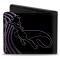 Bi-Fold Wallet - Mewtwo Standing + Jumping Poses/Psychic Waves Black/Purples