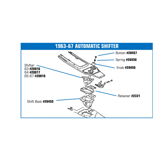 Corvette Shifter, Automatic, 1964