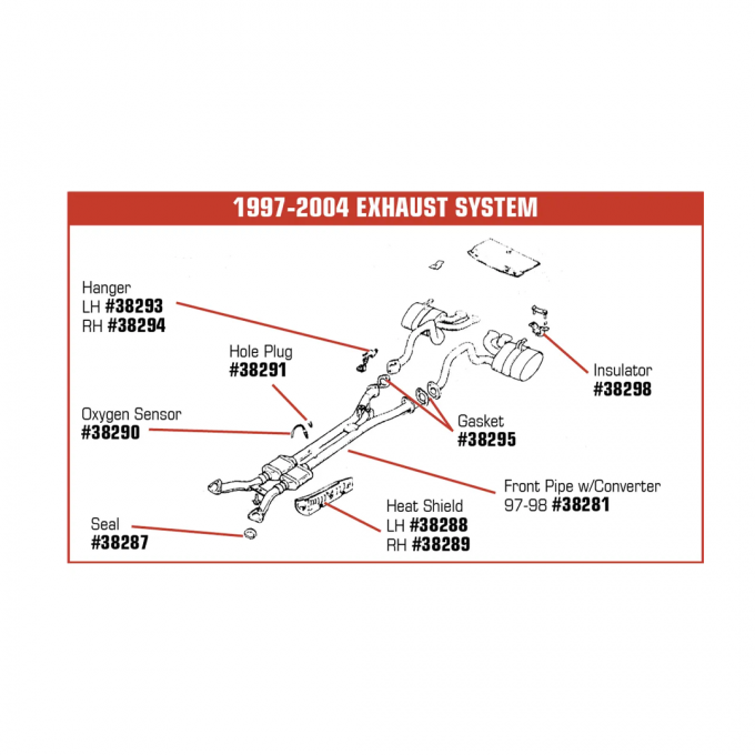 Corvette Oxygen Sensor, After Convertr 2 Required, 1997-1999