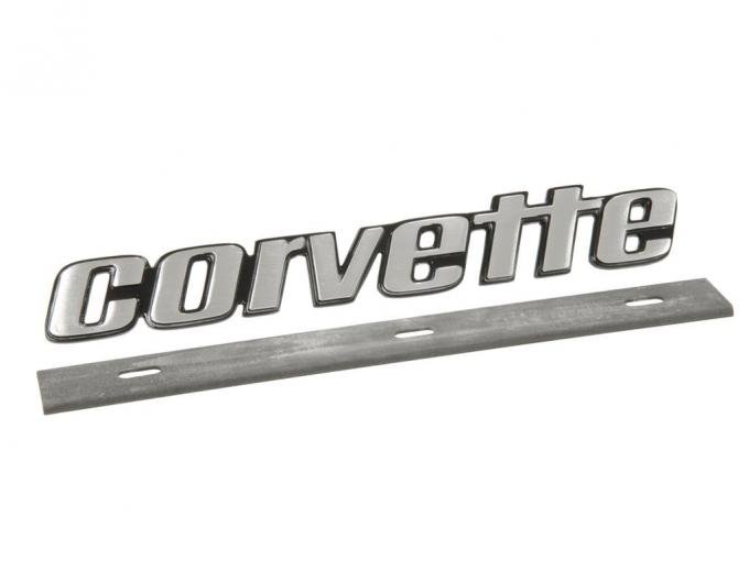 76-79 Rear Bumper Corvette Name Plate Emblem - Late 76