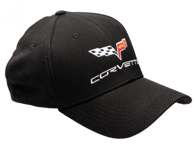 Black Flexfit Performance Hat with C6 Embroidered Logo