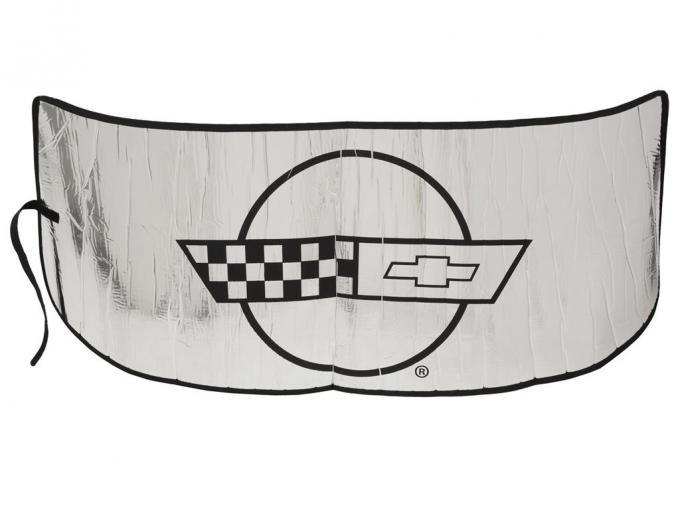 84-96 Roll Up Windshield Sunshade With C4 Logo
