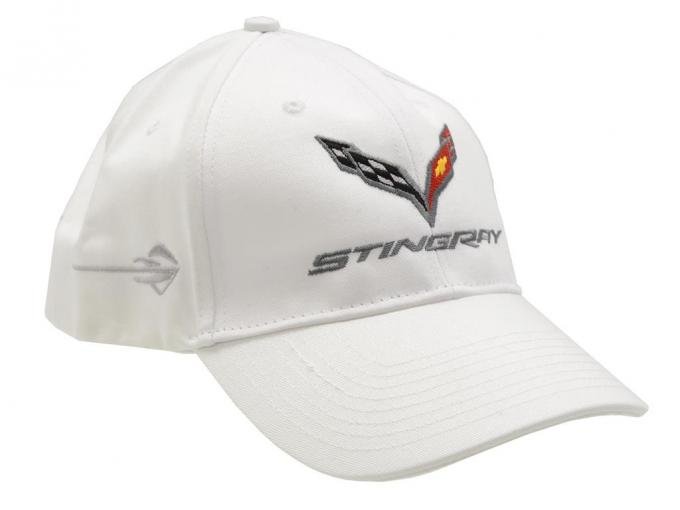 White C7 Stingray Twill Hat